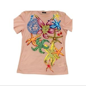 Versace Embroidered T Shirt